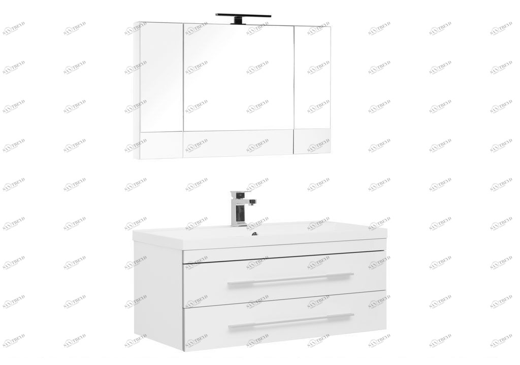 Мебель для ванной Aquanet Верона NEW 100 белый (подвесной 2 ящика) 00230318