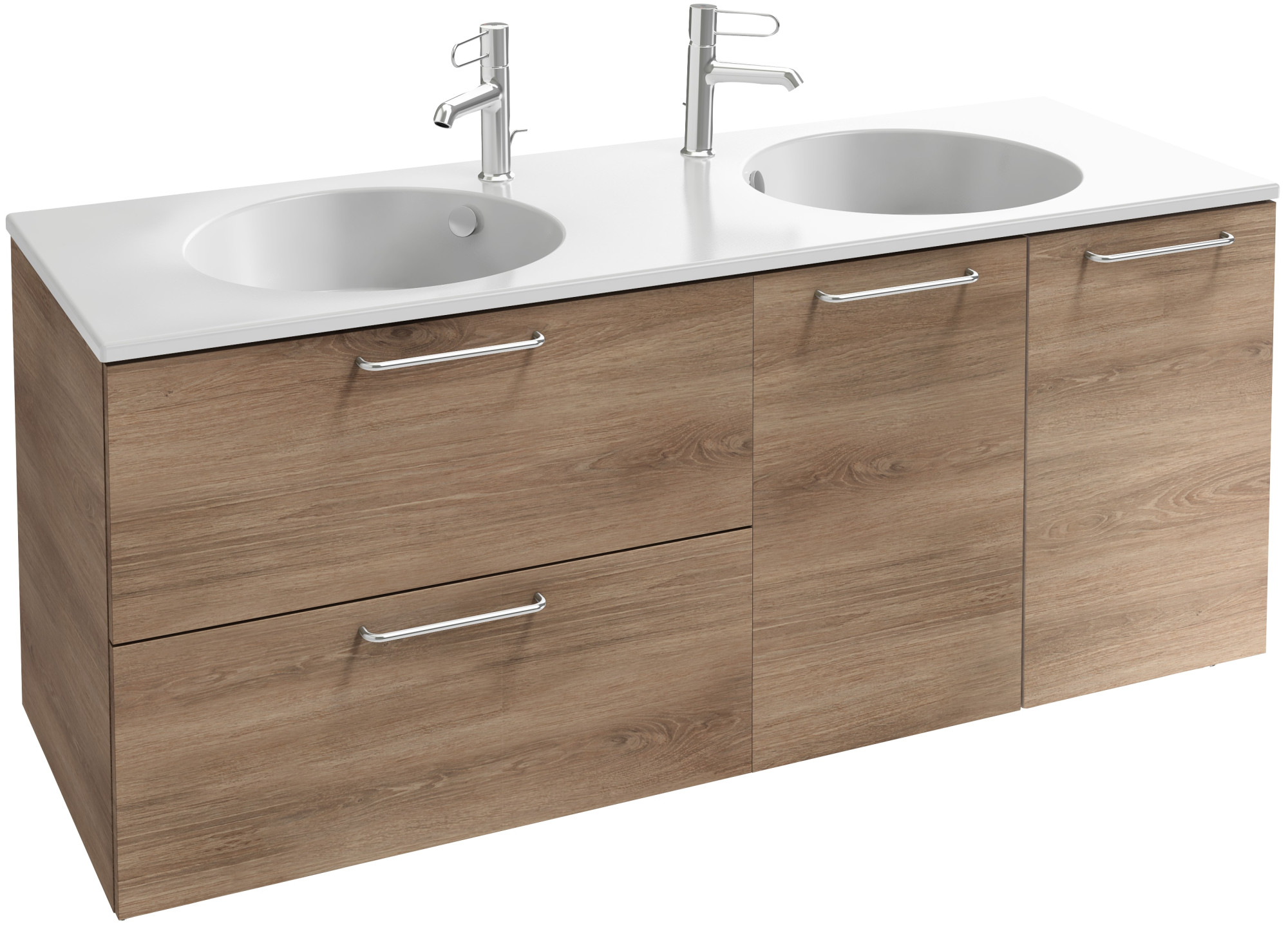 EB2546-R5-G1C Тумба под столешницу 140 см, 2 ящика/2 дверцы, хромированная ручка JACOB DELAFON ODÉON RIVE GAUCHE ODEON RIVE GAUCHE