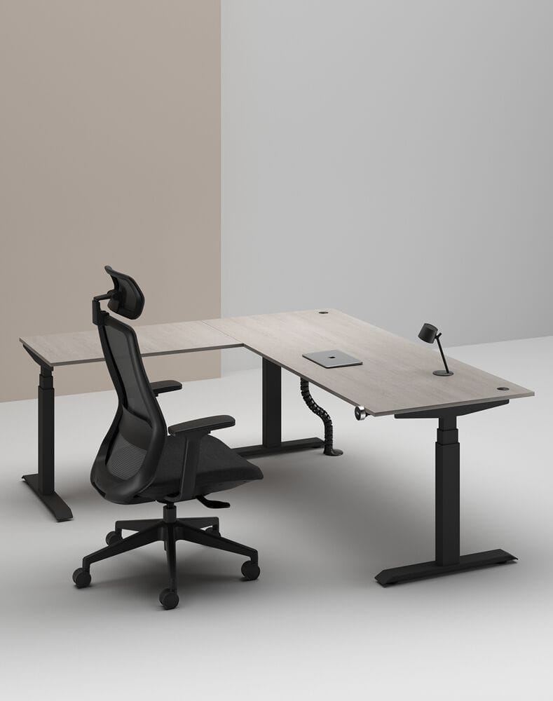 Деревянный регулируемый по высоте угловой стол с системой люверсов WORKSPACE MAX TRIPLE MOTOR ARCH-00114643 - Вид №34