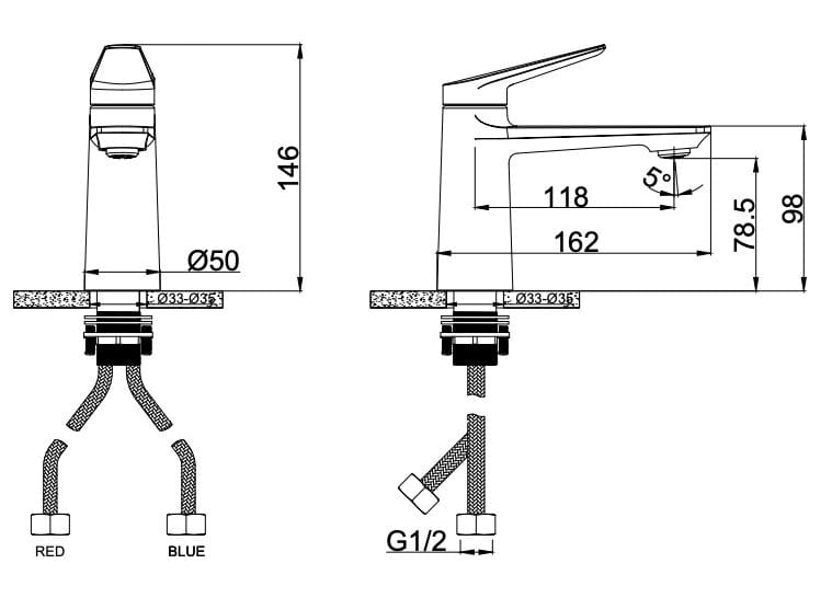 Однорычажный смеситель для раковины Lablù больше ARCH-00141949 - Вид №2