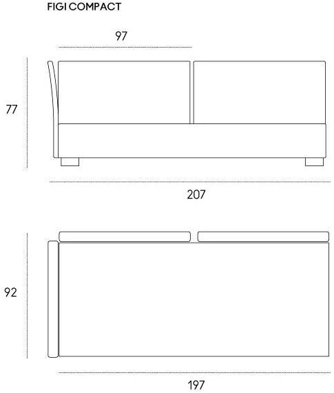 Casamania & Horm Диван-кровать со съемным чехлом из ткани Isole figi sun-id-1472129 - Вид №9