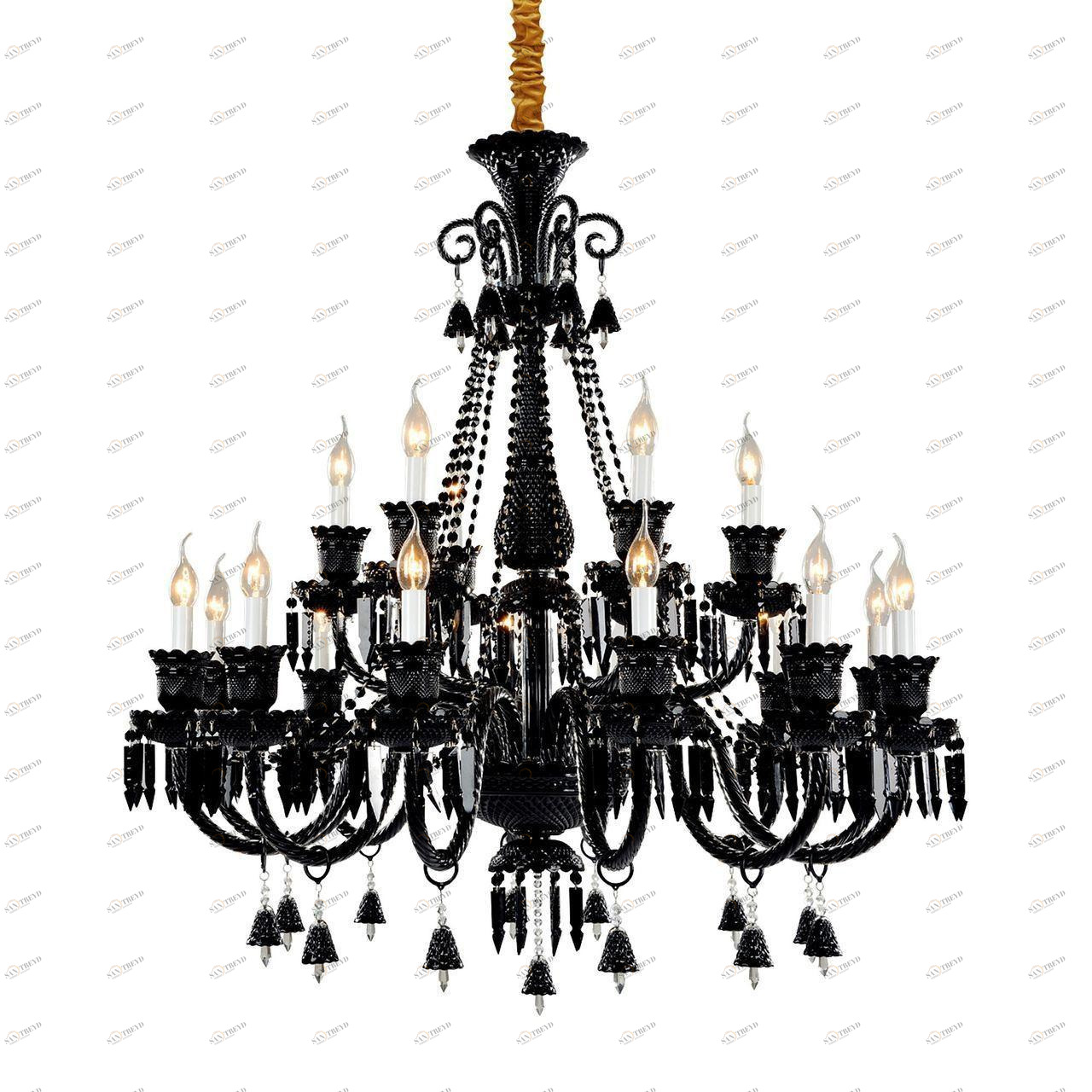 Подвесная люстра Omnilux Crocefisso OML-87003-18 черная OMNILUX ДИЗАЙНЕРСКИЕ, CROCEFISSO 220654 Черный 