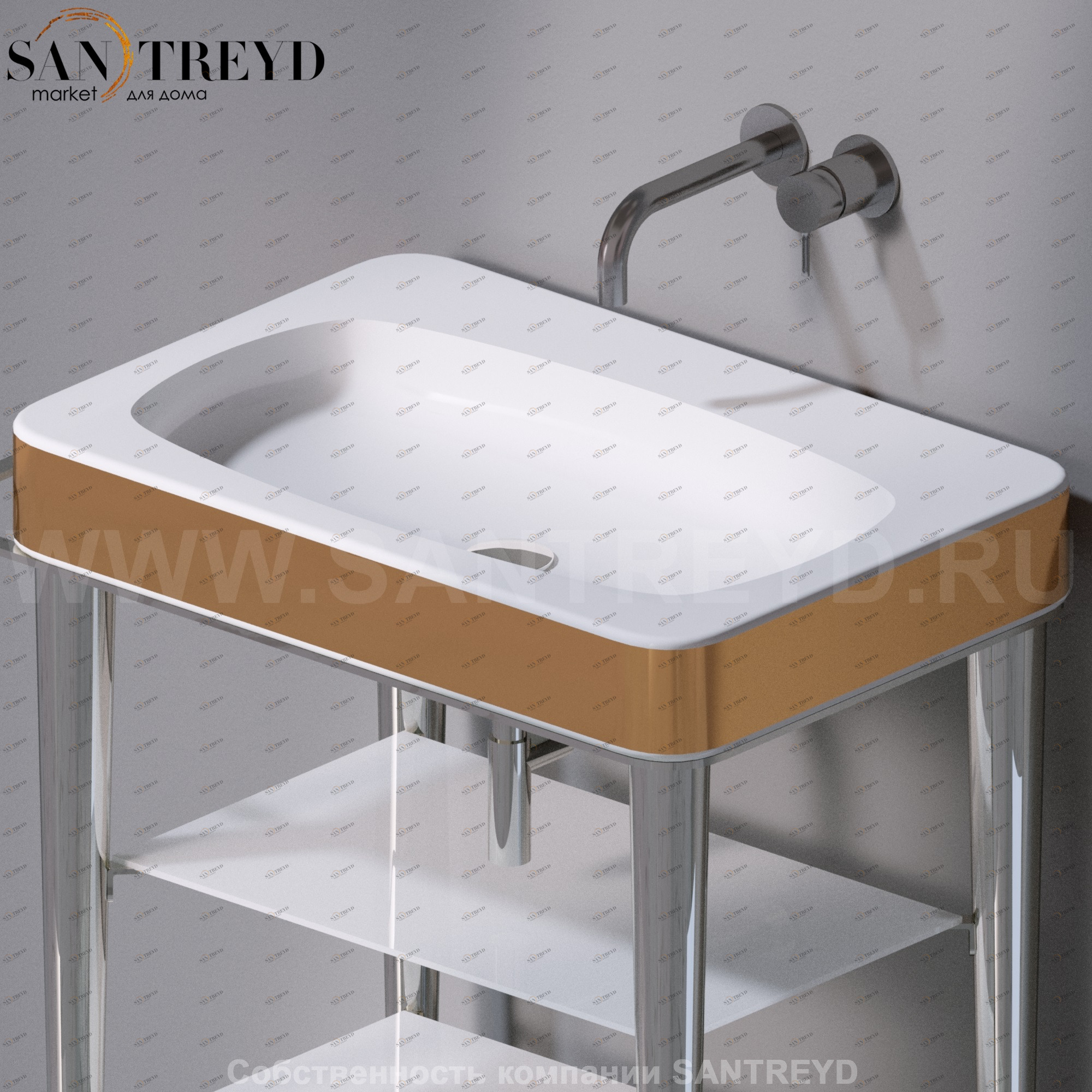 L131250 Накладная раковина на столешницу  прямоугольная A. e T. Italia FUSION AeT ITALIA