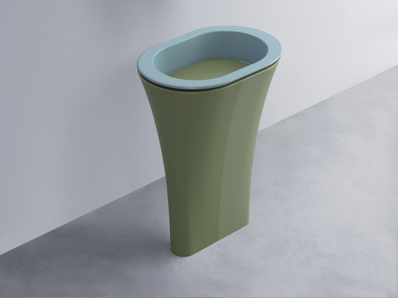 AMLA65-PL+AMPILO-AG+AMCOLO-AG Раковина Amedeo Ovale отдельностоящая cielo Enjoy + Amedeo Ceramica Cielo