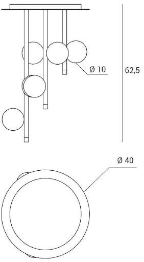 Miloox Потолочный светильник из металла и опалового стекла Pomì 1744.100 - Вид №2