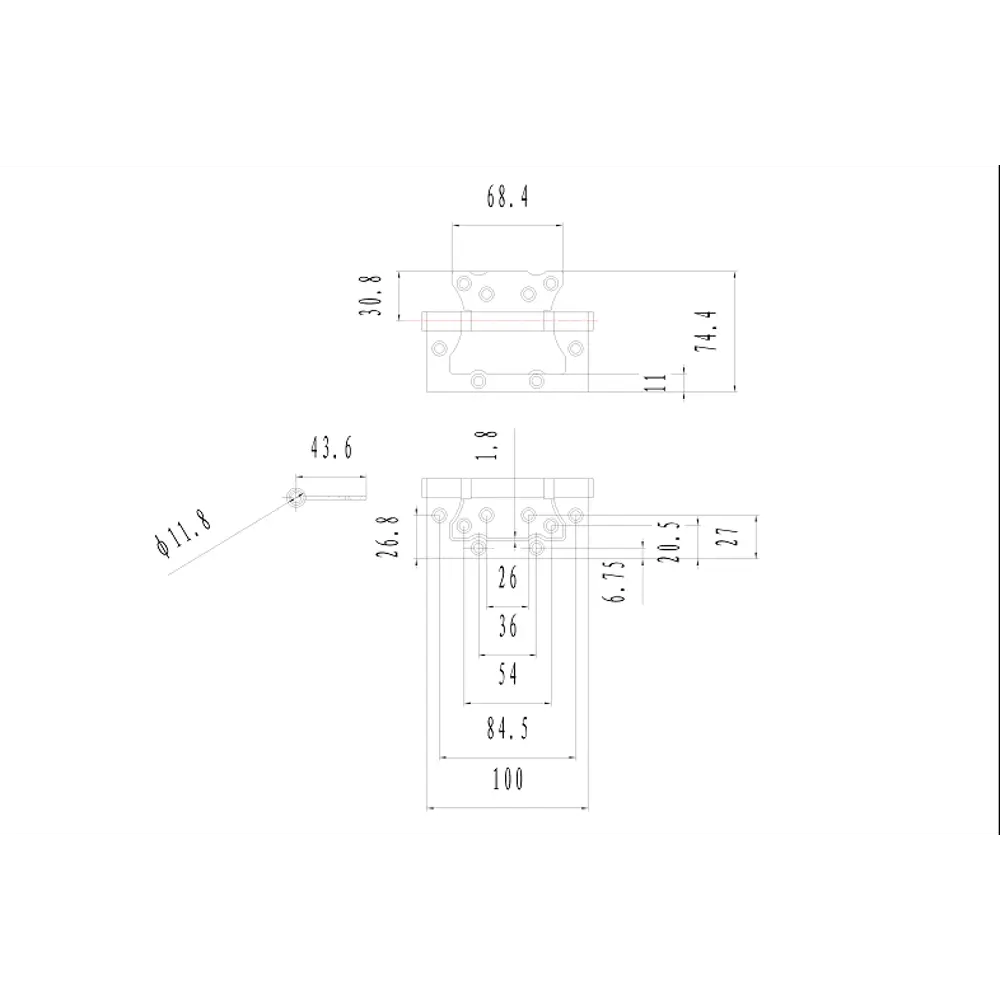 Петля без врезки E-2BB-100 цвет матовый никель ФАБРИКА ЗАМКОВ STLM-2084684 - Вид №2