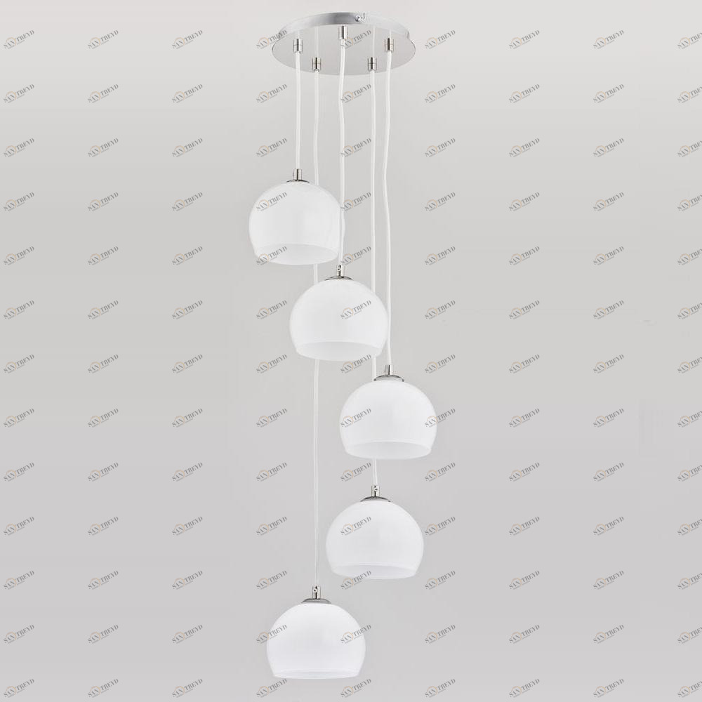 Подвесная люстра Alfa Waterfall White 23955 ALFA ДИЗАЙНЕРСКИЕ, WATERFALL 187049 Белый 