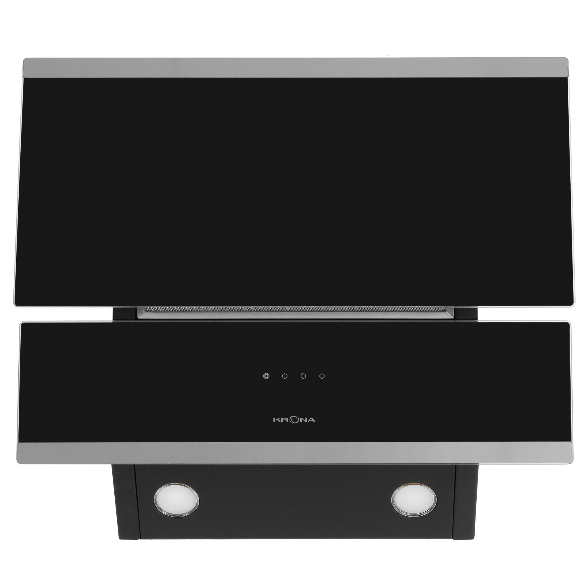 1689172 Вытяжка наклонная KRONA IRMA 600 черный/серебристый STDN-0142100 - Вид №1