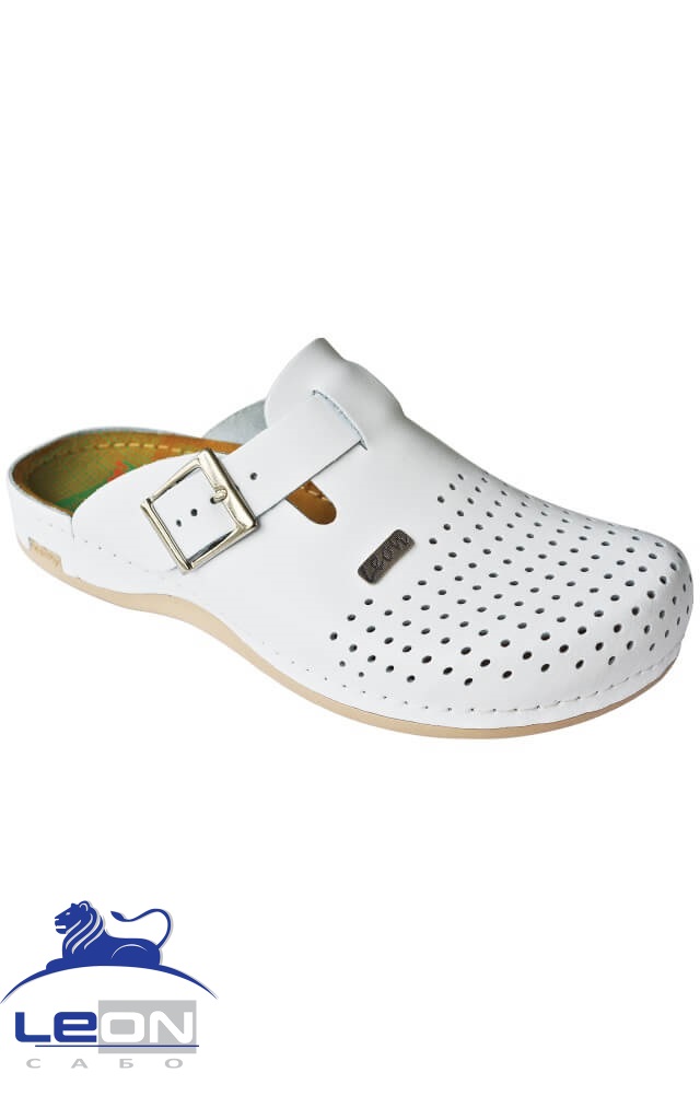 61965 Сабо "Leon" мужские белые LEON  Медицинская обувь  размер 46  - Вид №4