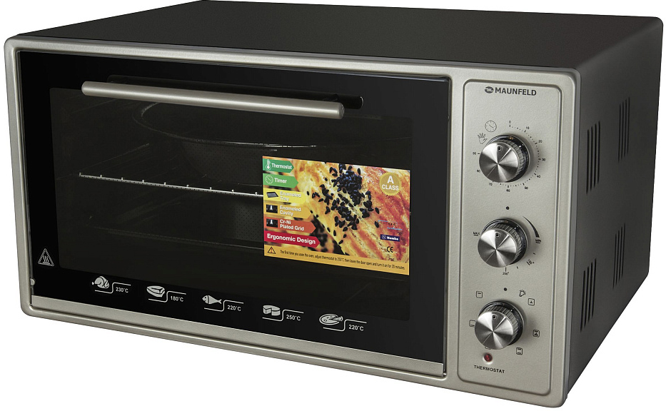 CEMOA.456.S1 Мини-печь / ширина 60 см, механическое управление, 45 л,конвекция, нерж. сталь Maunfeld Santreyd  - Вид №1