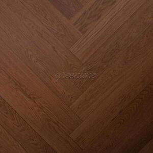 Паркет Ёлка GreenLine Мурано Дуб Натур с брашью (Текстурированная) 500х125 мм.