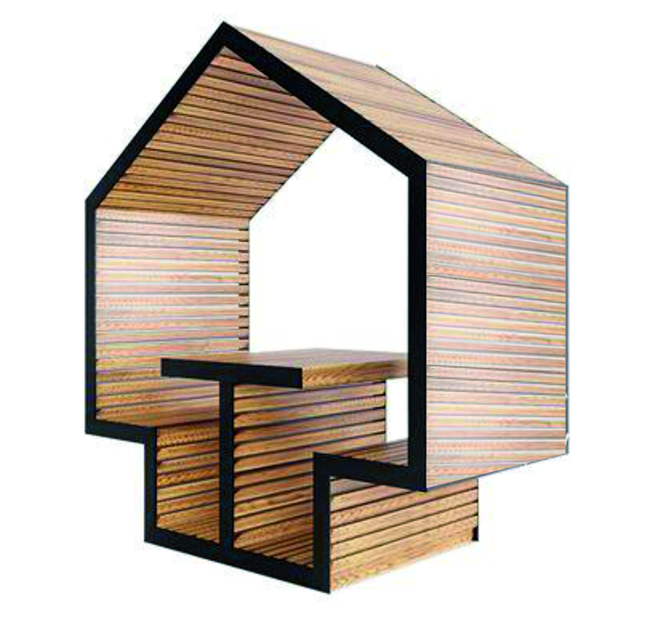 14195 ПЕНТА Latte 1, беседка парковая LAB.Space  - Вид №1