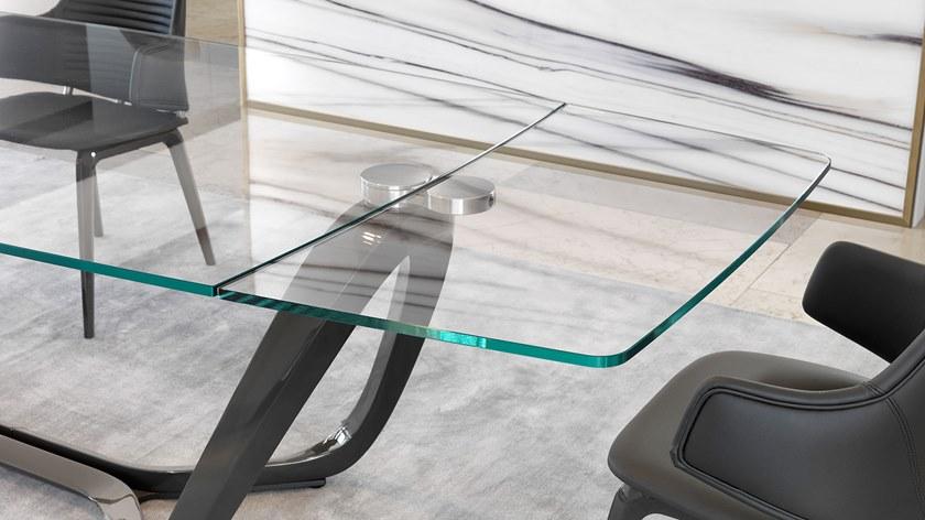 Reflex Прямоугольный обеденный стол из стекла Segno sun-id-1366693 - Вид №3