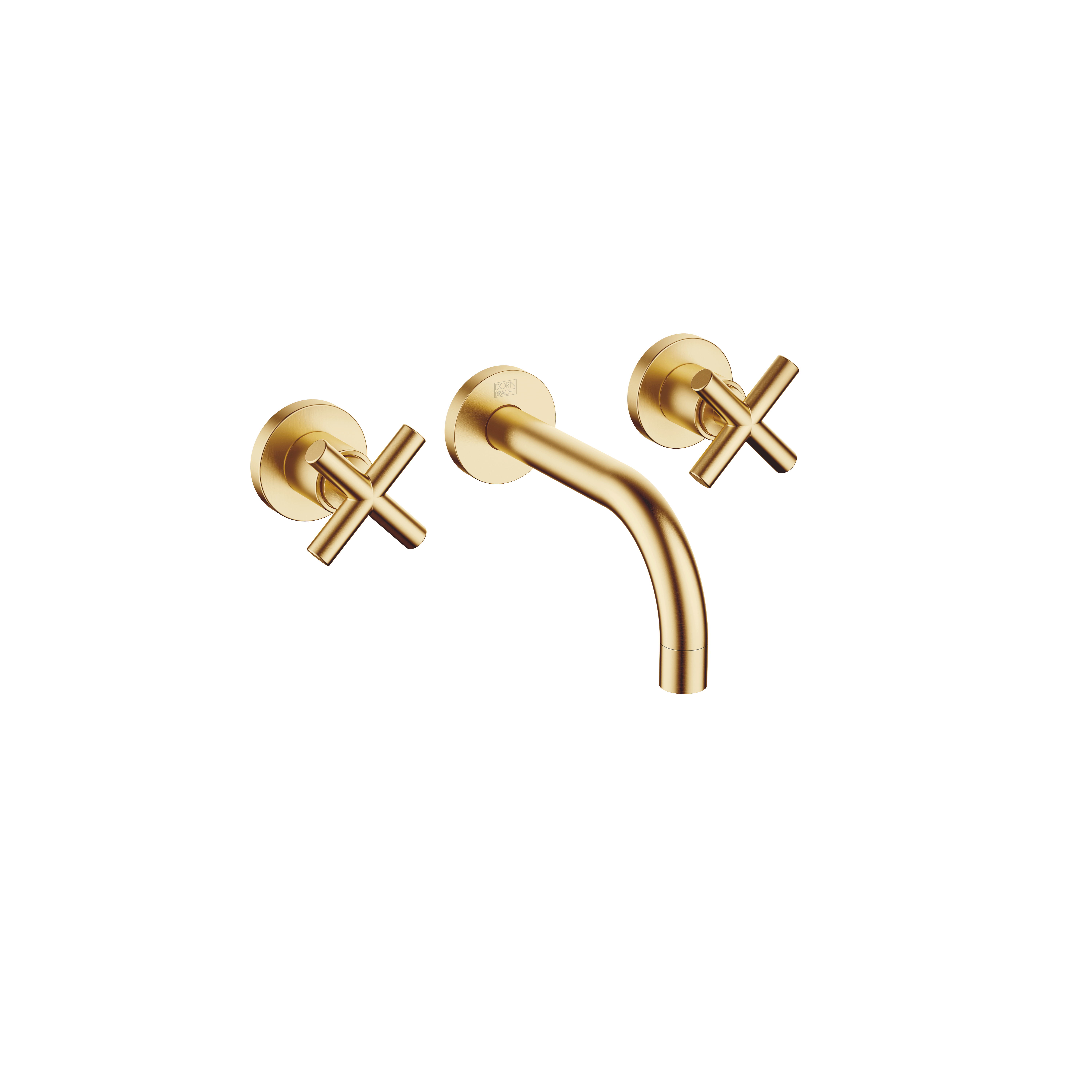 TARA Смеситель для раковины, настенный, без донного клапана - Brushed Durabrass (золото 23 карата) 36707892-28 DornBracht