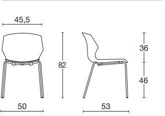 Diemme Штабелируемый стул для конференций из полипропилена No frill sun-id-1476451 - Вид №6