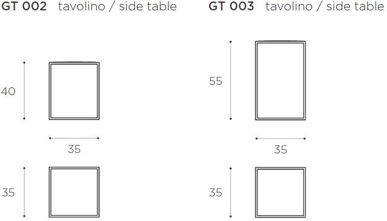 EPÒNIMO Квадратный стальной журнальный столик Gotham Gt002/003 - Вид №4