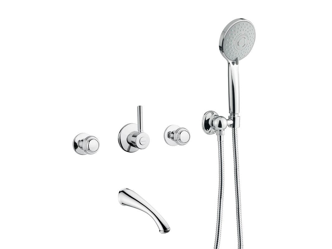 Хромированный латунный настенный смеситель для ванны Bugnatese Axo ARCH-00004931