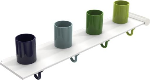 800.03.410 Набор удлинителей для держателей зубных щеток с крючком, 4 места HEWI Kids