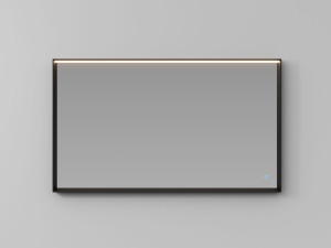 Прямоугольное металлическое зеркало со встроенным освещением