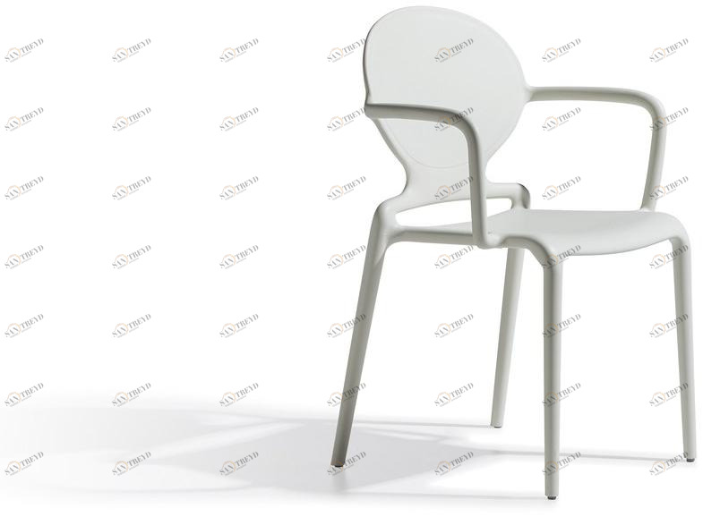 SCAB DESIGN Стул из технополимера штабелируемый медальон с подлокотниками Gio sun-id-1440771