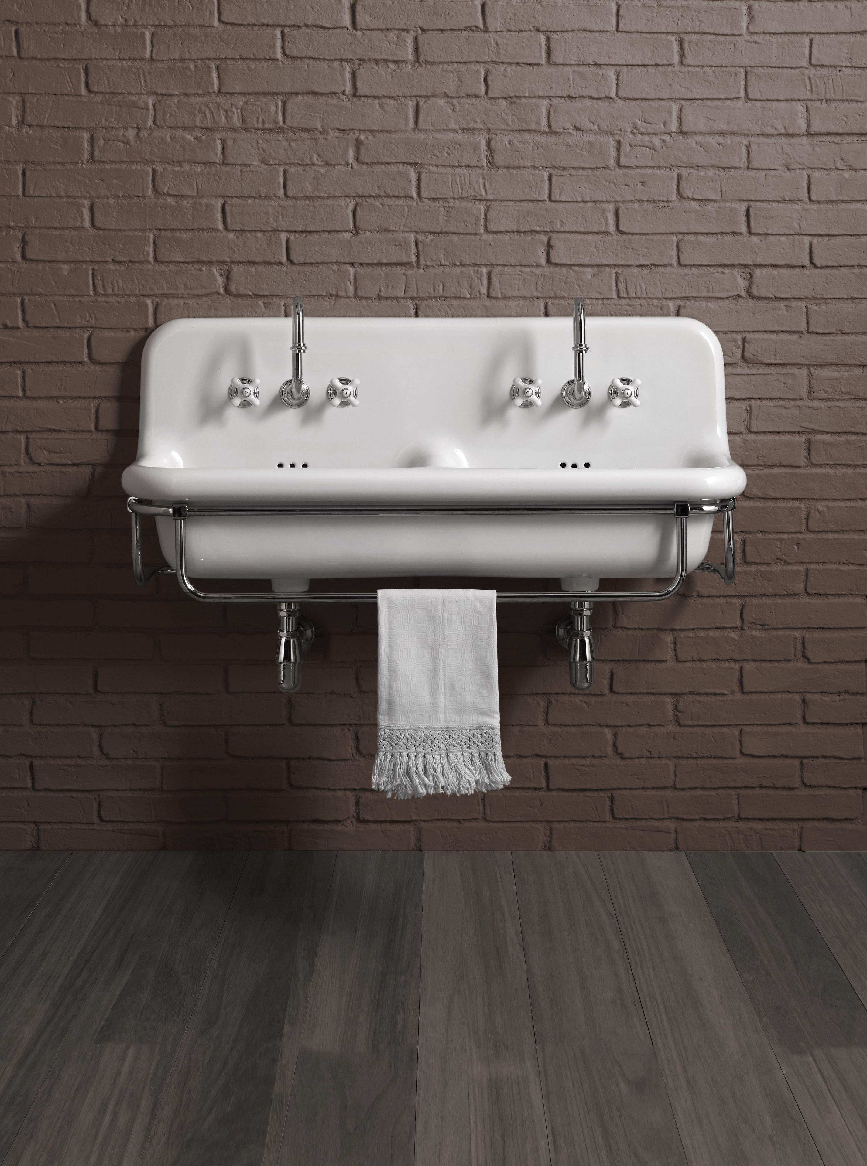 Двойной подвесной умывальник с держателем для полотенец BLEU PROVENCE TrueColors ARCH-00057213 - Вид №1