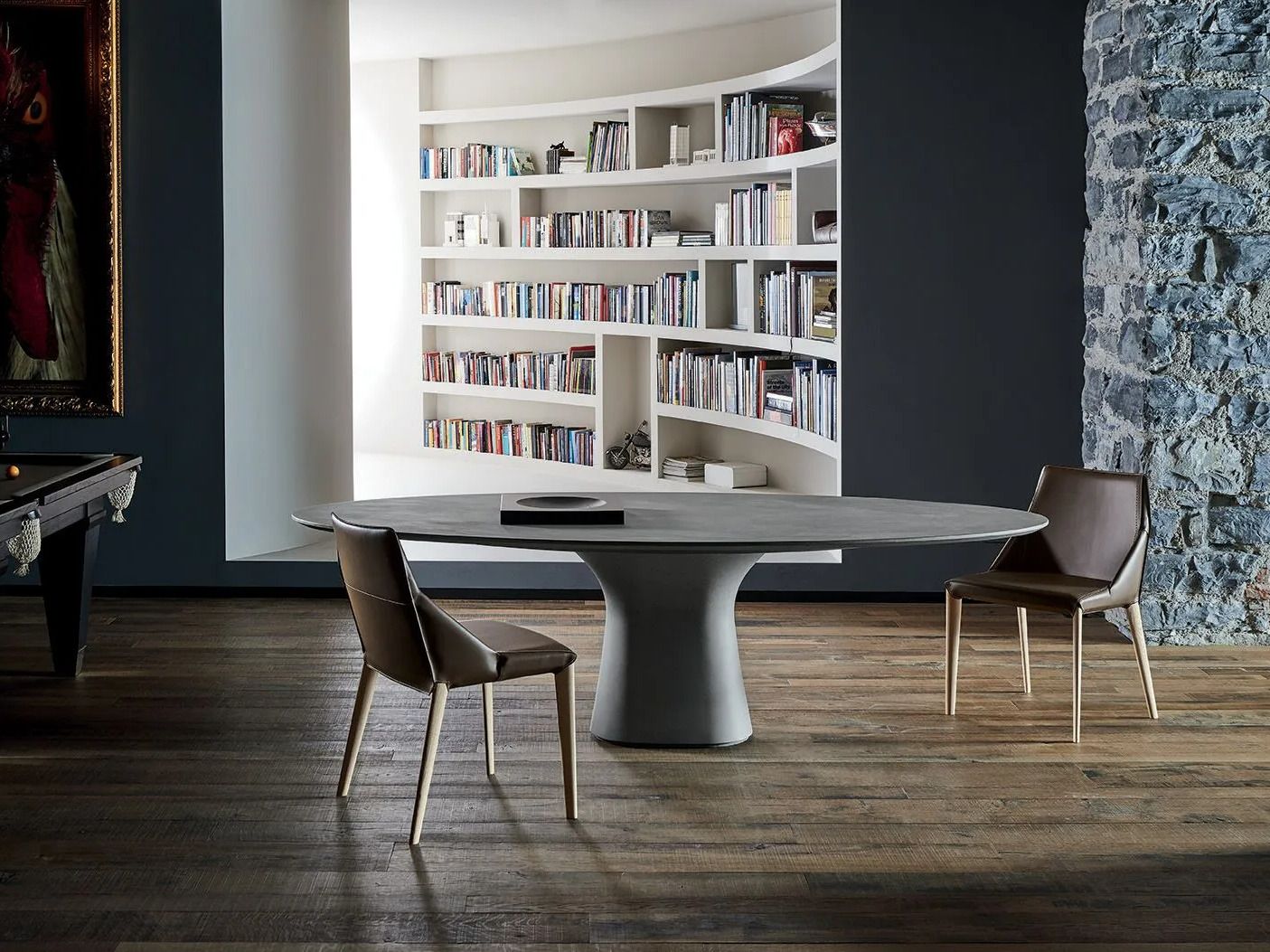 Овальный бетонный обеденный стол Bontempi Casa PODIUM ARCH-00106521 - Вид №2