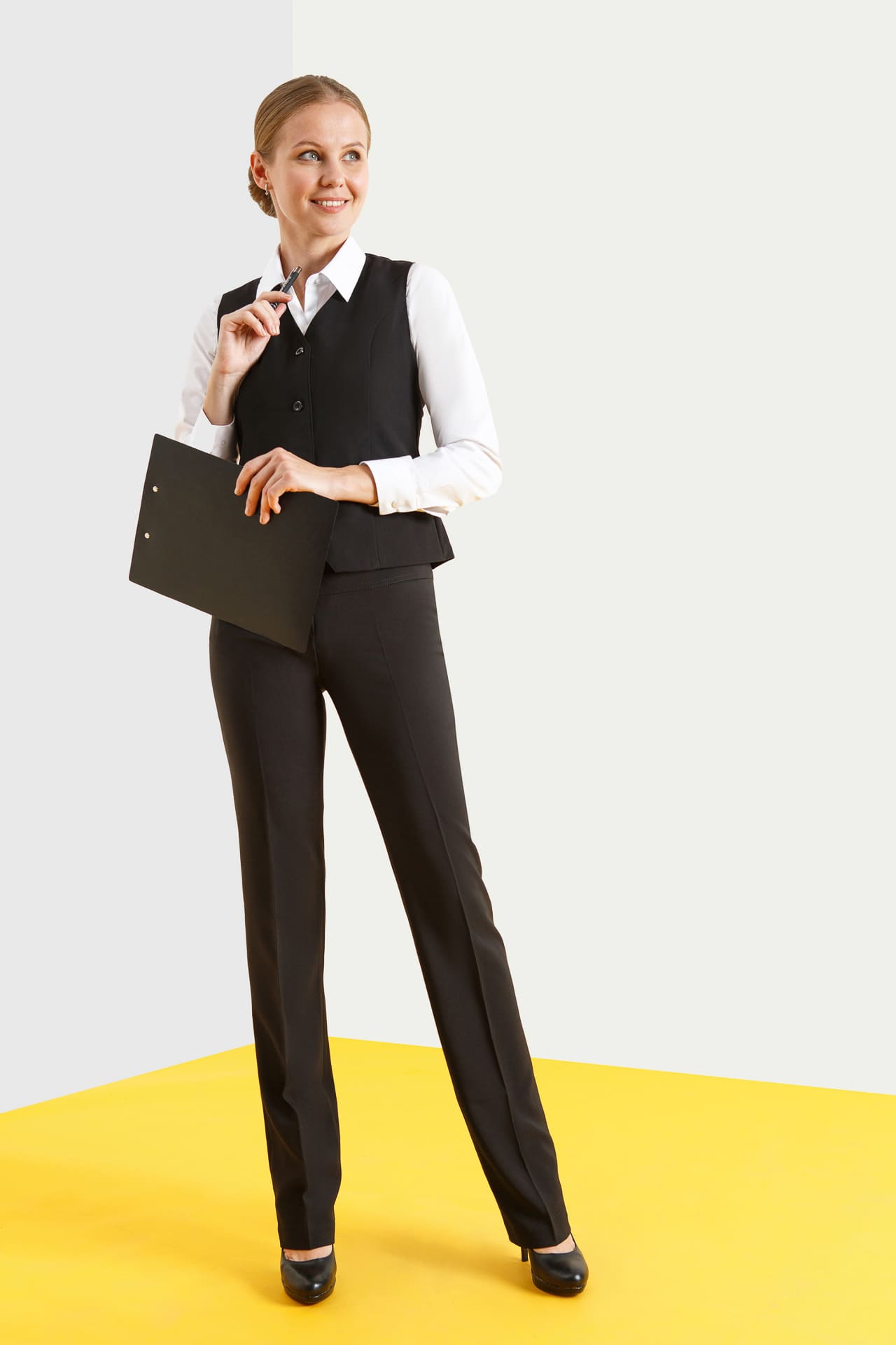 62871 Жилет  женский BLACK El-Risto  Одежда для официантов  размер 42  - Вид №4