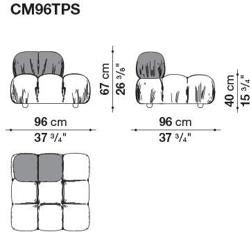 B&B Italia Модульный модульный диван с тафтингом из ткани Camaleonda sun-id-1507570 - Вид №31