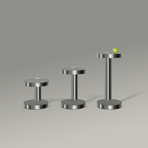 Wissmann raumobjekte Круглый журнальный столик из стали для гостиной  519-50  - Вид №2