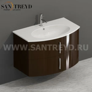 MDMC80Y168 Тумба с двумя ящиками 78 см коричневая Globo 4ALL Италия