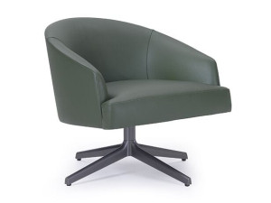 Кожаное вращающееся кресло с подлокотниками