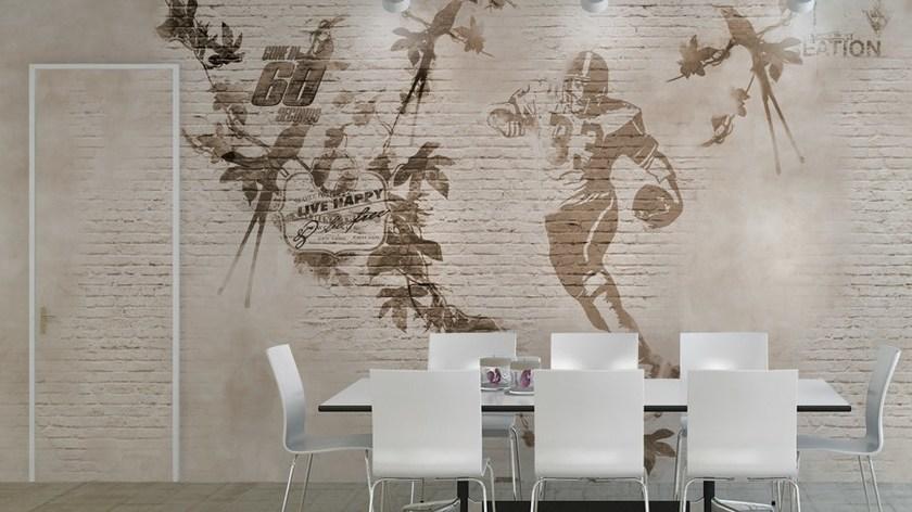 GLAMORA Виниловые обои под кирпич Traces sun-id-1437965 - Вид №3