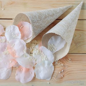 A1382.23 Белые рожки, 12 Единиц Dekoraniaevents Bodas Слоновая Кость