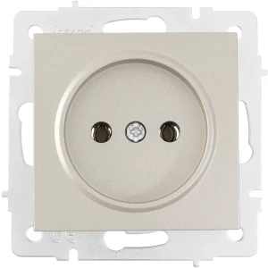 Розетка Lezard Vesna без заземления в цвете титан 87103780