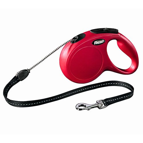 ПР0030988 Рулетка для собак Classic Long S (до 12кг) трос 8м красная Flexi 