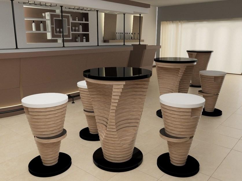 Zuri Design Высокий табурет с подставкой для ног Stratum 01300 - Вид №4