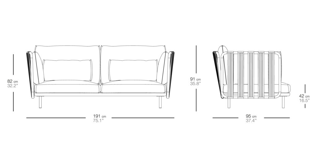 Диван Teja 2-х местный Bivaq sun-id-1986053 - Вид №4