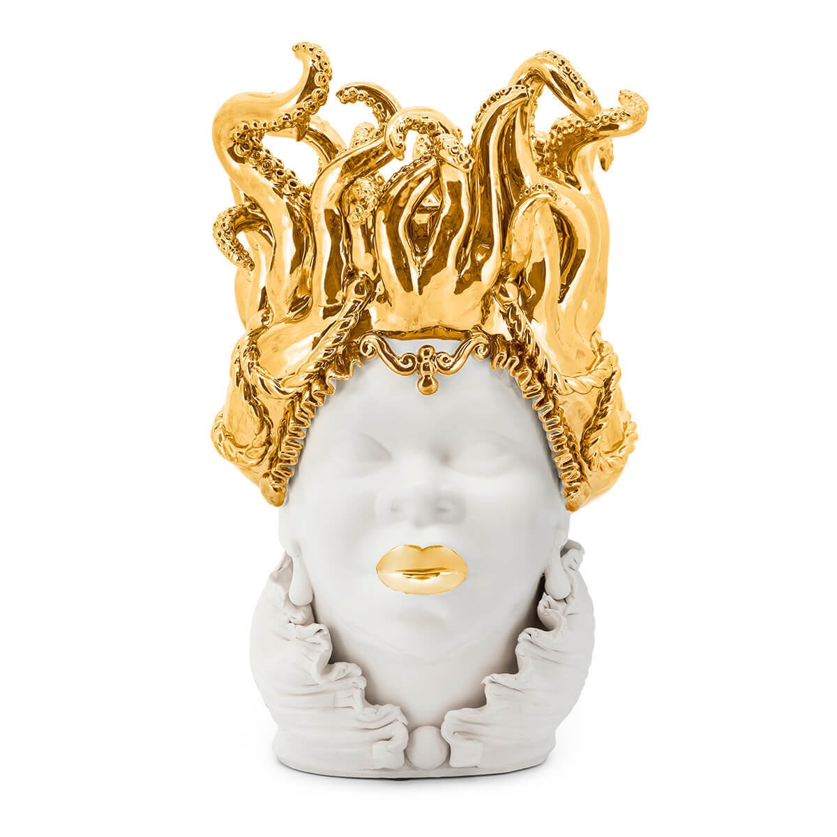 200996-01 ABHIKA ВАЗА MORO LADY TENTACLES GOLD 