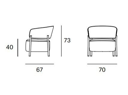 Тканевое кресло с подлокотниками Blasco&Vila RC Wood ARCH-00010482 - Вид №8