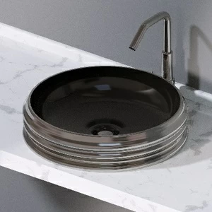 L608253 Накладная раковина на столешницу  круглая A. e T. Italia GLASS
