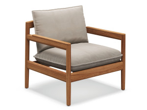 Садовое кресло из ткани и ТИКа с подлокотниками