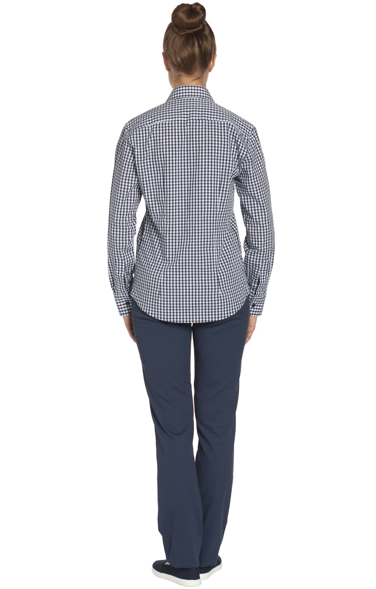 67787 Рубашка в клетку mini check blue-white (мелкая клетка сине-белая) HIPSTER  Толстовки, рубашки, футболки, тенниски  размер 44 (88)  - Вид №3