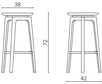 True Design Высокий табурет из массива дерева Tod Td 100h - Вид №19