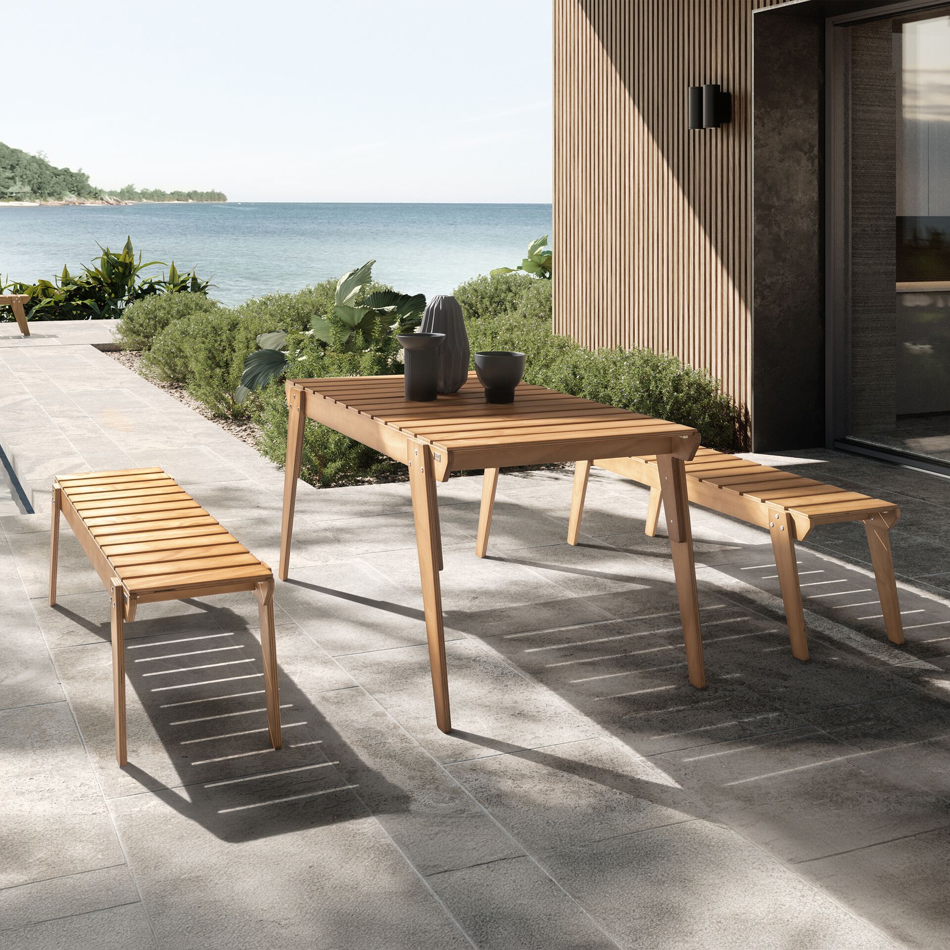 Садовая скамейка из тикового дерева Mobili Fiver Елена ARCH-00104255 - Вид №4