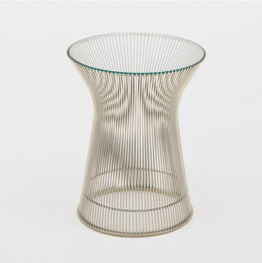 KNOLL Круглый сервировочный стол из стали и хрусталя Platner sun-id-1347760 - Вид №3
