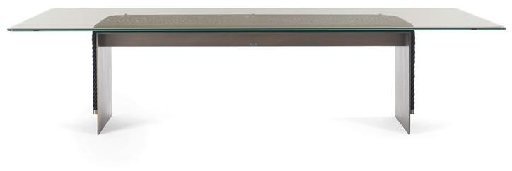 Gianfranco Ferré Home Прямоугольный обеденный стол из латуни и стекла Glasgow sun-id-1433127 - Вид №3