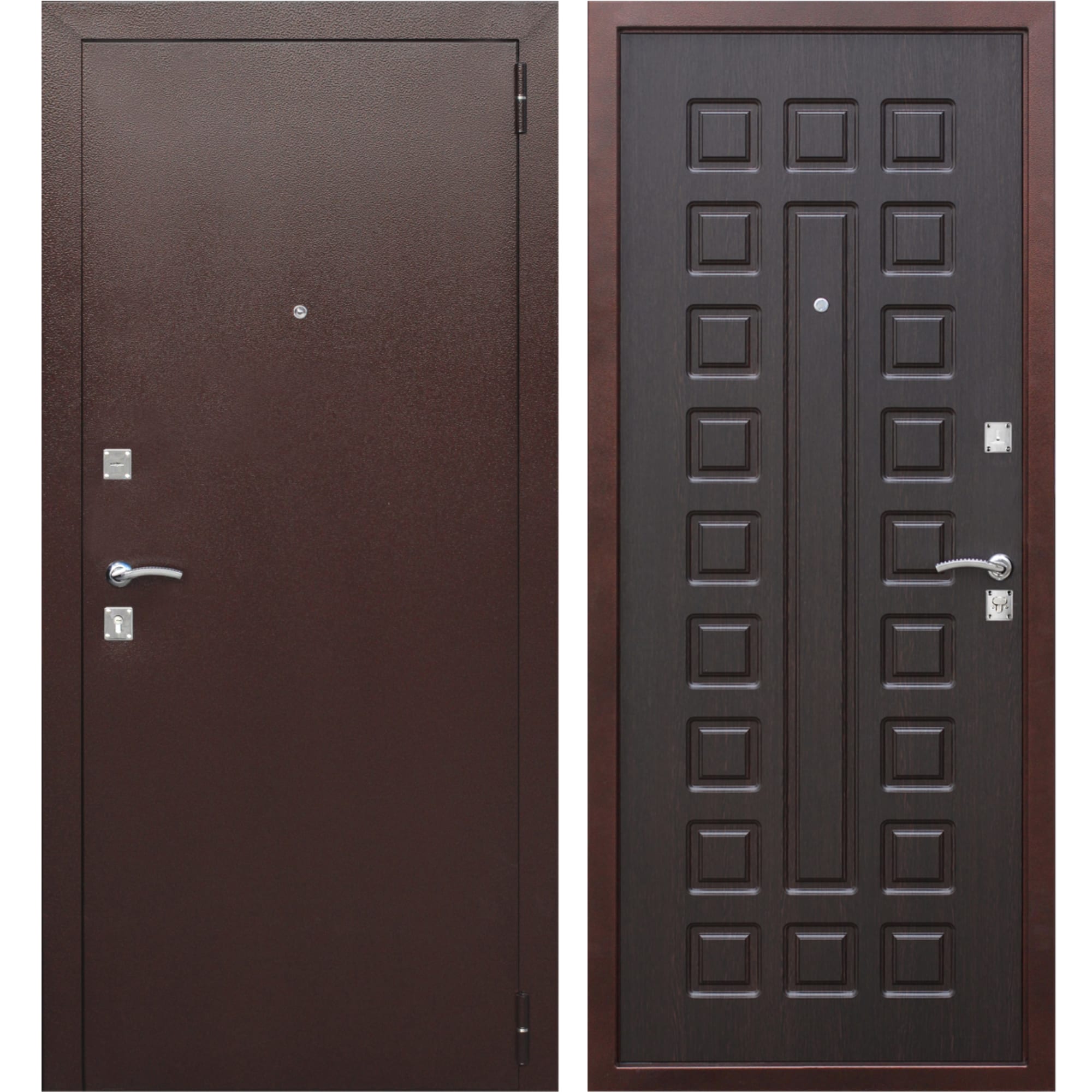 82133062 Дверь входная металлическая Йошкар РФ, 860 мм, правая, цвет венге Santreyd 
