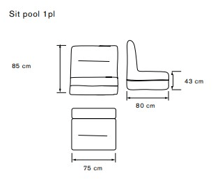 OGO Кресло из ткани Pool sun-id-1486962 - Вид №3