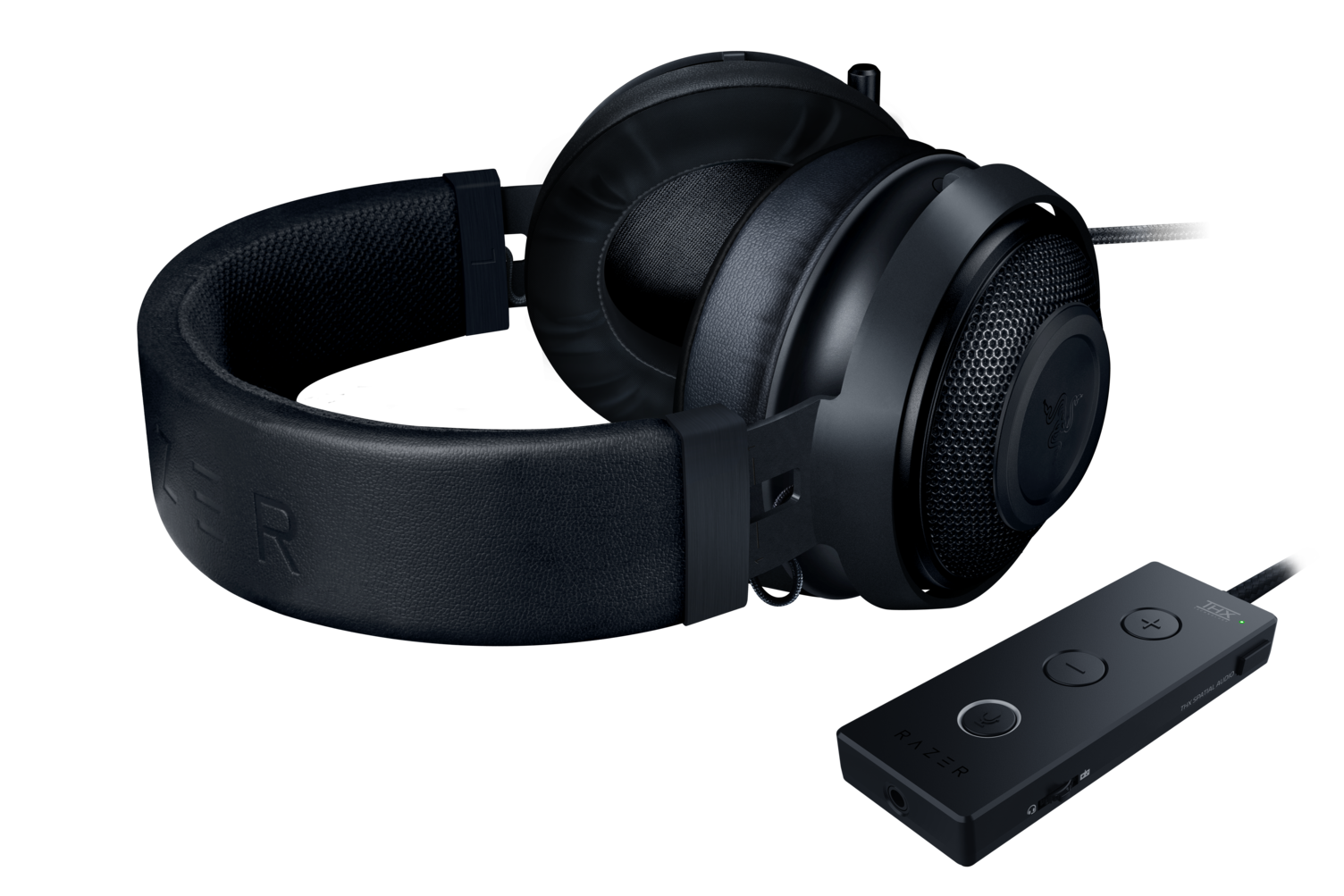 RZ04-02051000-R3M1 kraken tournament edition - wired gaming headset with usb audio controller - black - frml packaging Razer Santreyd  - Вид №3