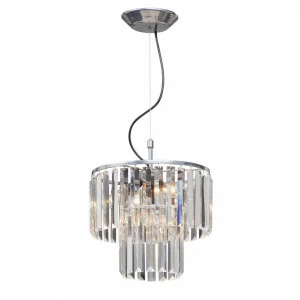 Подвесная люстра Vitaluce V5179-9/4S VITALUCE ДИЗАЙНЕРСКИЕ 328104 Хром;прозрачный